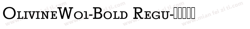 OlivineW01-Bold Regu字体转换